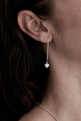 Stolen Girlfriends Club Jewellery -Falling Stolen Heart Earring, Sterling Silver