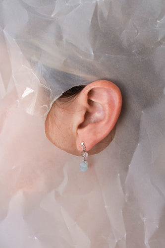 Crushes - Gemstone Drop Earrings, Aquamarine/Silver