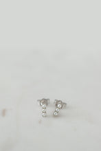 Sophie - Pearl Bar Studs, Silver