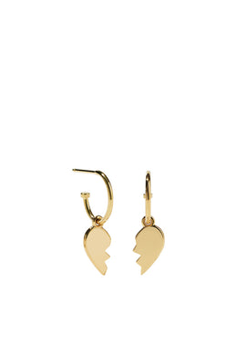 Meadowlark - Broken Heart Signature Hoops, Gold Plated