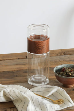 Better Tea Co - Take Me Away Tea Infuser Flask, Wood Look