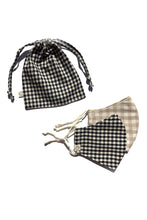 Personal Space Please - Face Mask Two Pack, Black/Neutral Gingham