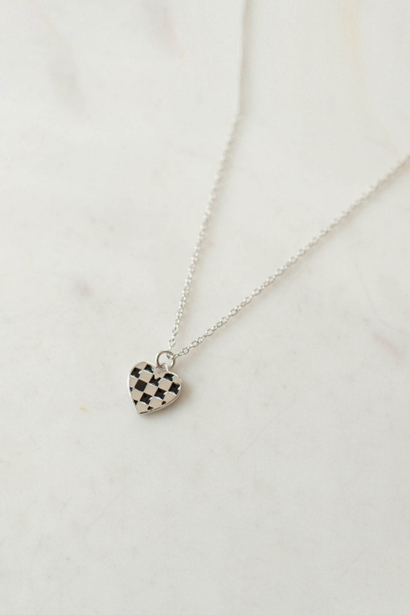 Sophie - Check Crush Necklace, Sterling Silver