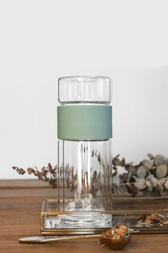 Better Tea Co - Take Me Away Tea Infuser Flask, Sage
