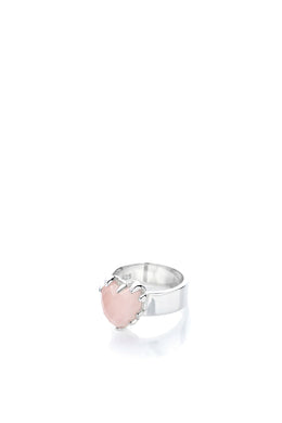 Stolen Girlfriends Club Jewellery - Love Claw Ring, Rose Quartz/Sterling Silver