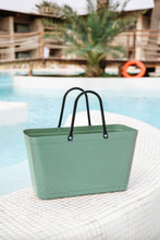 Hinza - Large Hinza Green Plastic Tote, Olive