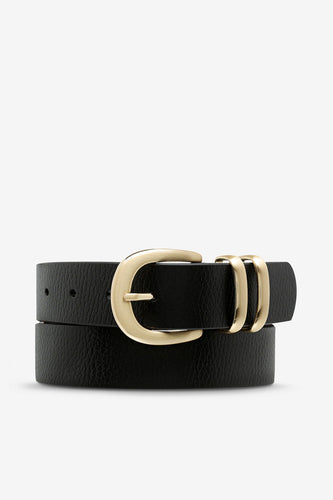 Status Anxiety - Let It Be Belt, Black/Gold