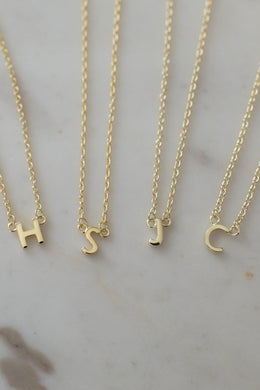 Sophie - Little Letter Necklace, Gold