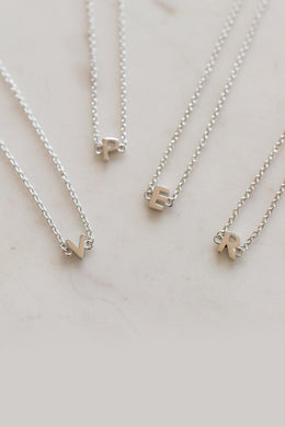 Sophie - Little Letter Necklace, Silver