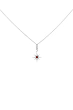 Stolen Girlfriends Club Jewellery - Lucky Star Necklace in Sterling Silver / Garnet