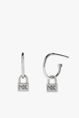 Meadowlark - Micro Lock Signature Hoops, Silver