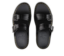 Dr Martens - Myles Slide Sandal, Black Brando/ Yellow Stitch