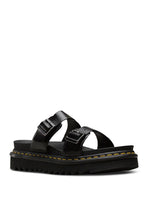 Dr Martens - Myles Slide Sandal, Black Brando/ Yellow Stitch