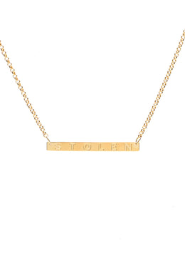 Stolen Girlfriends Club Jewellery - Plank Necklace, Gold Plated