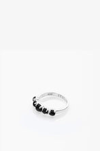 Stolen Girlfriends Club Jewellery - Halo Cluster Ring, Onyx / Silver