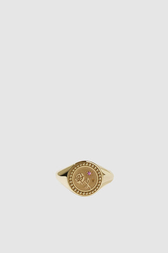 Meadowlark - Amulet Love Signet Ring, Gold Plated