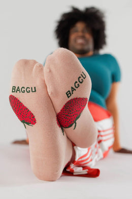 Baggu - Crew Sock, Strawberry