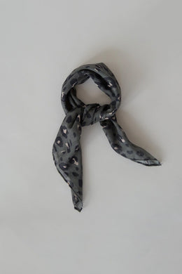 Sophie - Leopard Mini Scarf, Storm