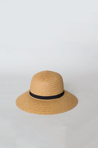 Sophie - So Shady Ribbon Hat, Natural/Black