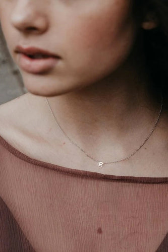Sophie - Little Letter Necklace, Silver