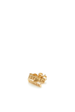 Stolen Girlfriends Club Jewellery - Tiny Stolen Bar Earrings, Gold Plated