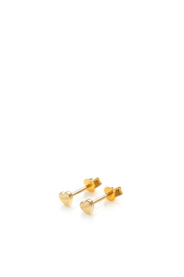 Stolen Girlfriends Club Jewellery - Tiny Stolen Heart Earrings, Gold Plated