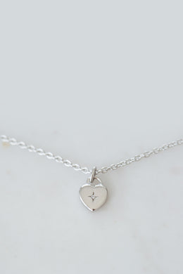 Sophie - Sweetheart Necklace, Silver